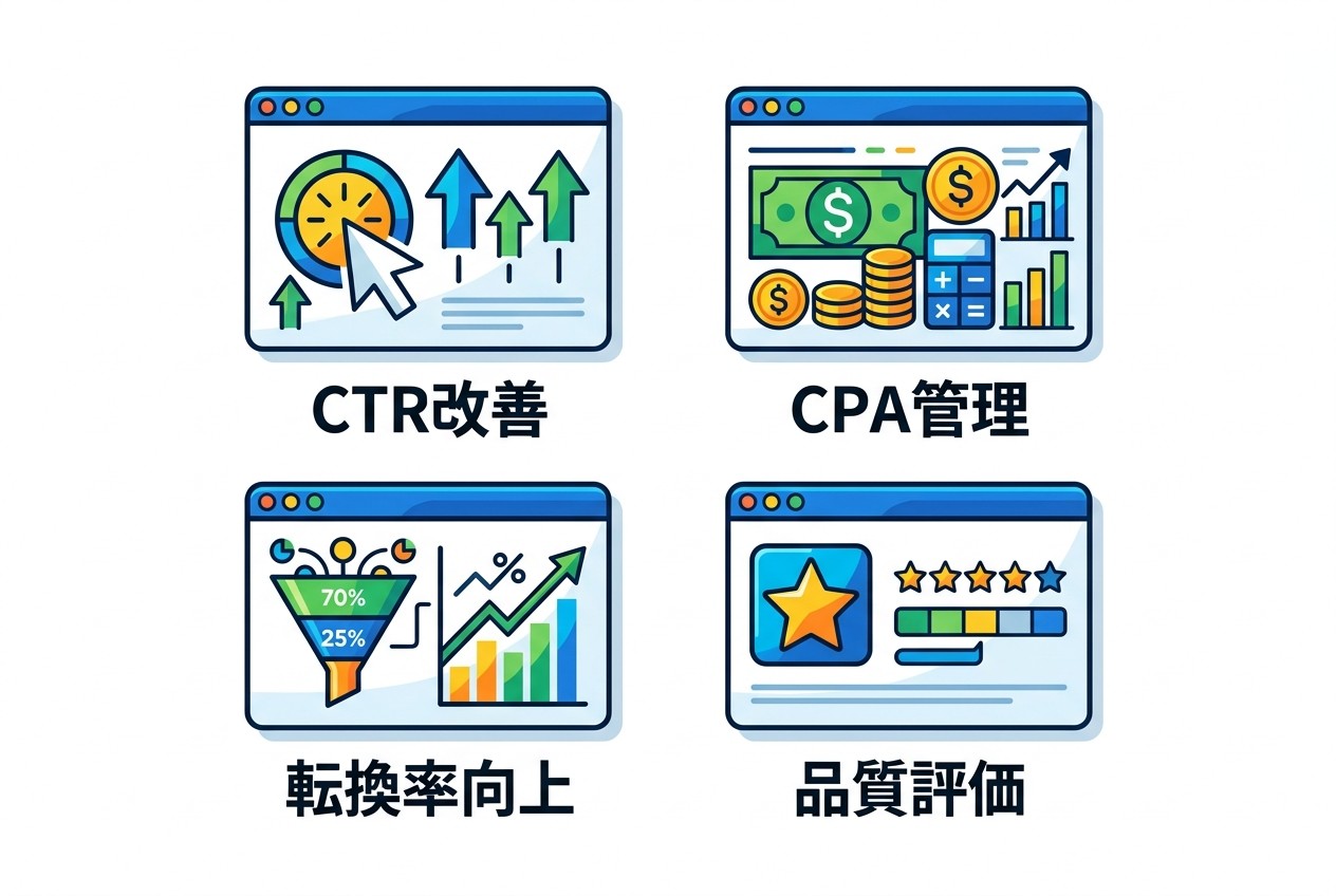 LinkedIn広告で重要な4つの効果測定指標。従来のCTR・CPAに加えて、リード品質の定性評価を組み合わせることで、BtoB特有の長期的なROIを正確に測定できる。