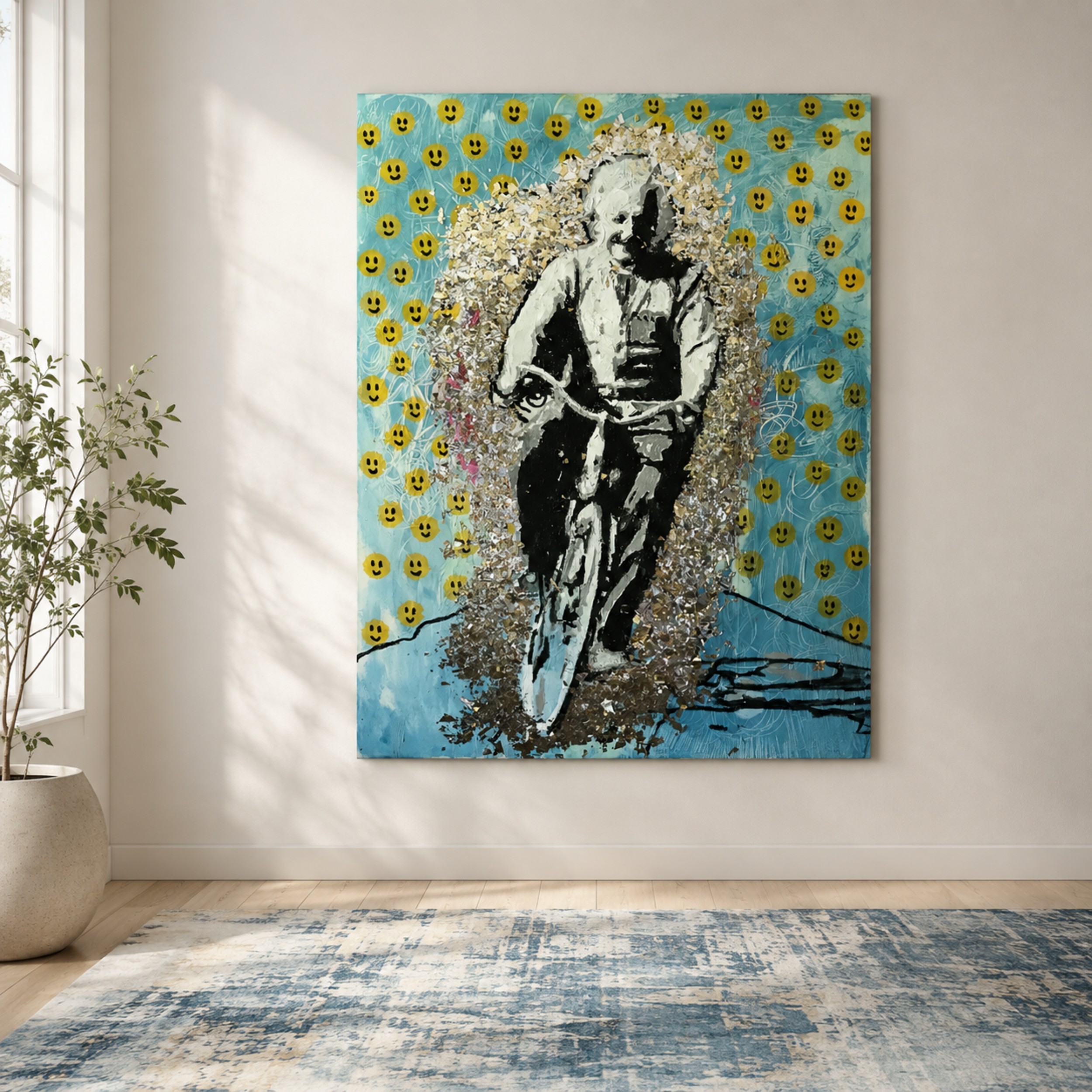 Painting of Albert Einstein made by Margreet Schaap. 