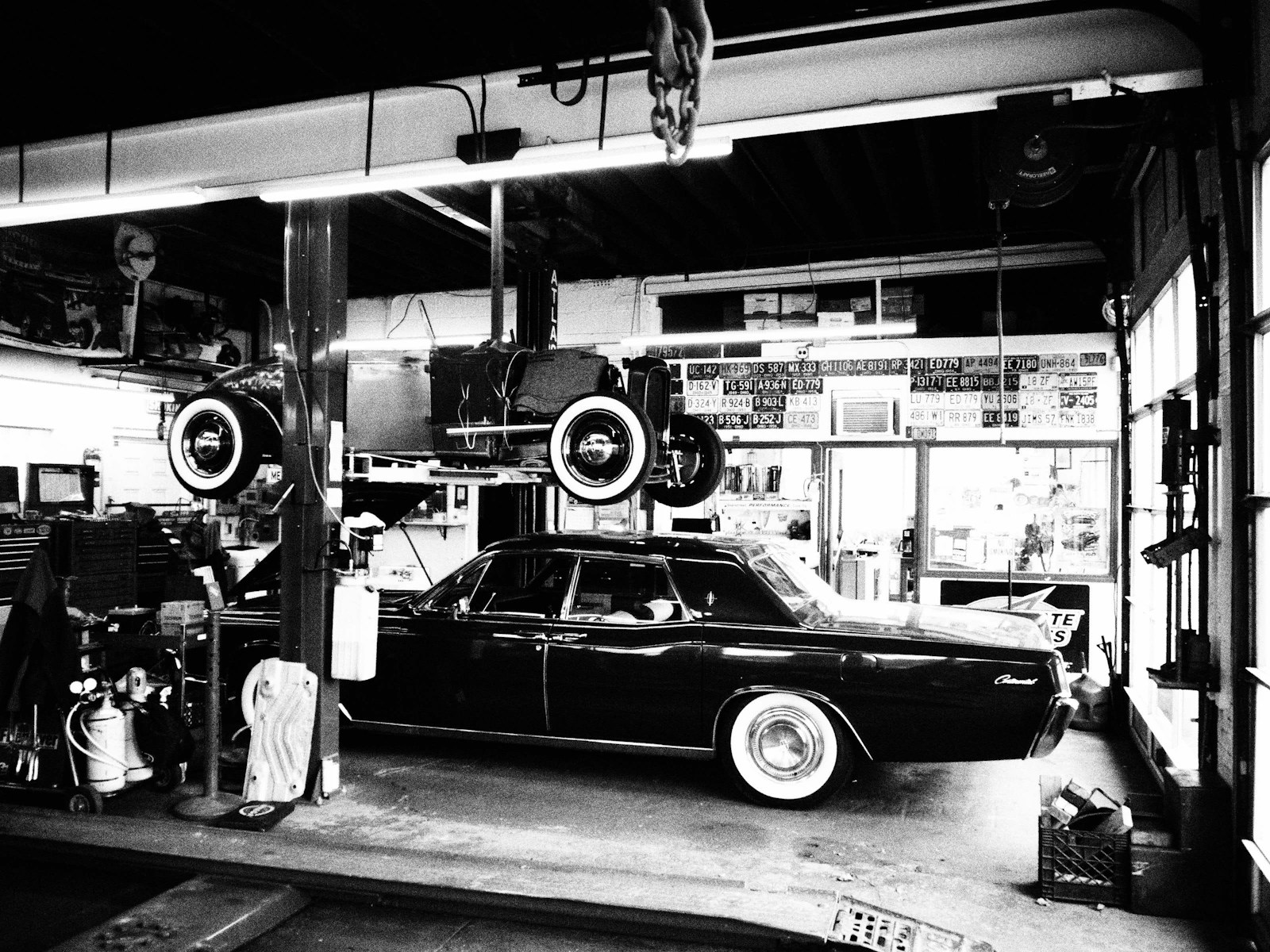 Car in a garage