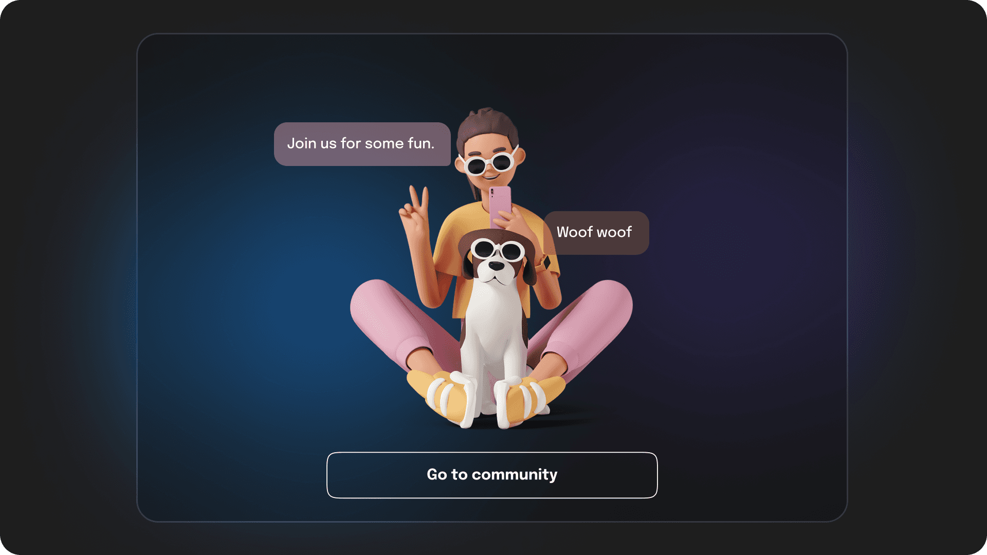 “Join us” section of the DogiDog project inviting users to enter the Web3 gaming community.