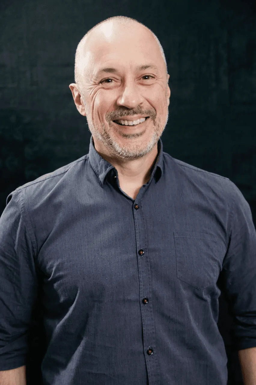 man in black button-up shirt
