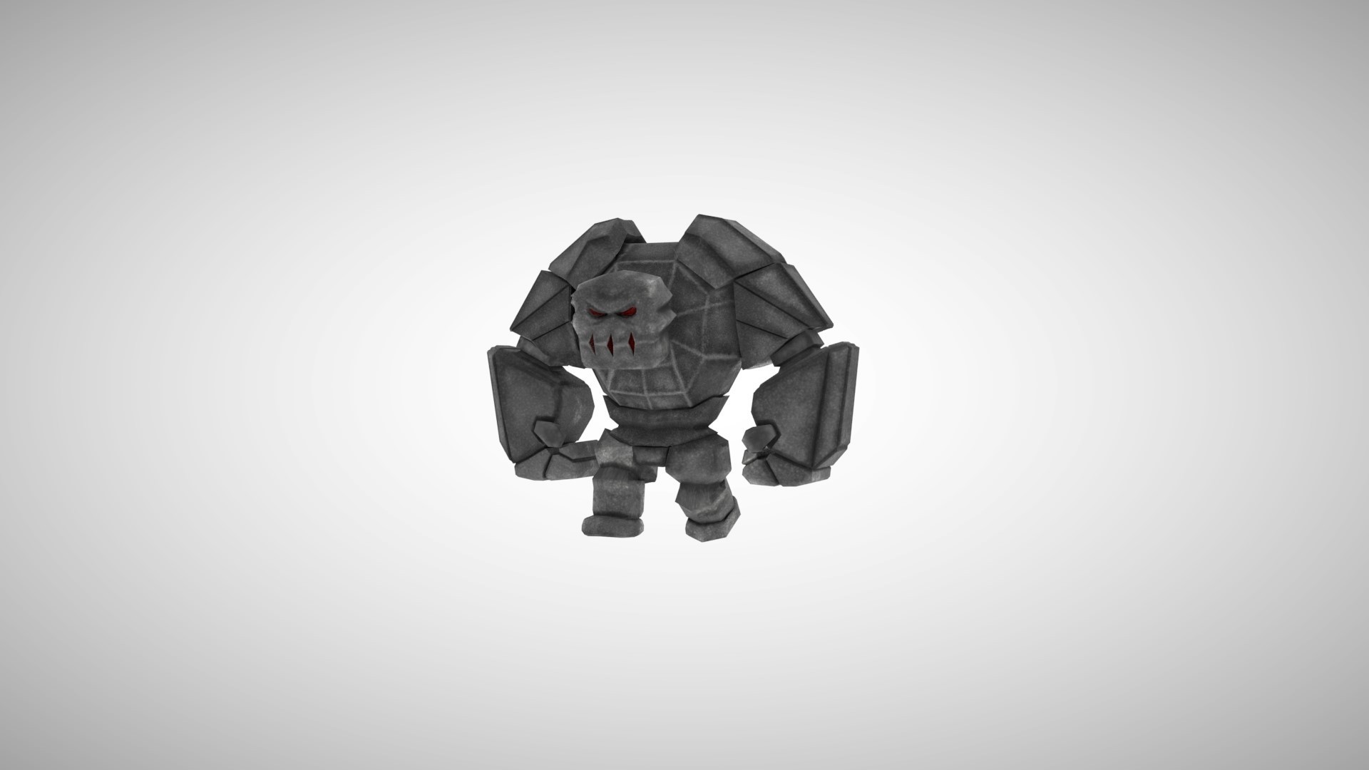 3D model of grey golem