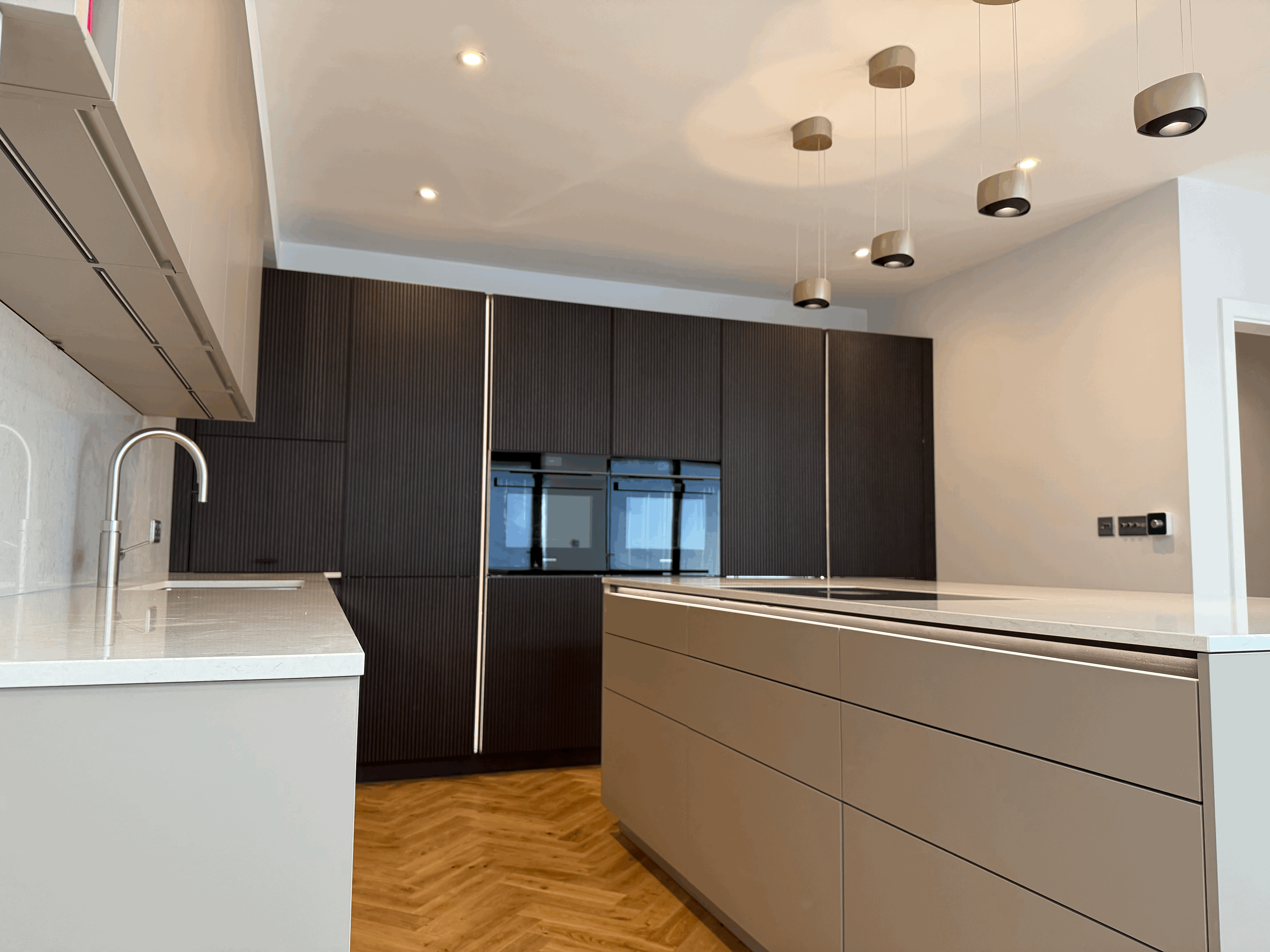 luxury bathroom door opened rear view