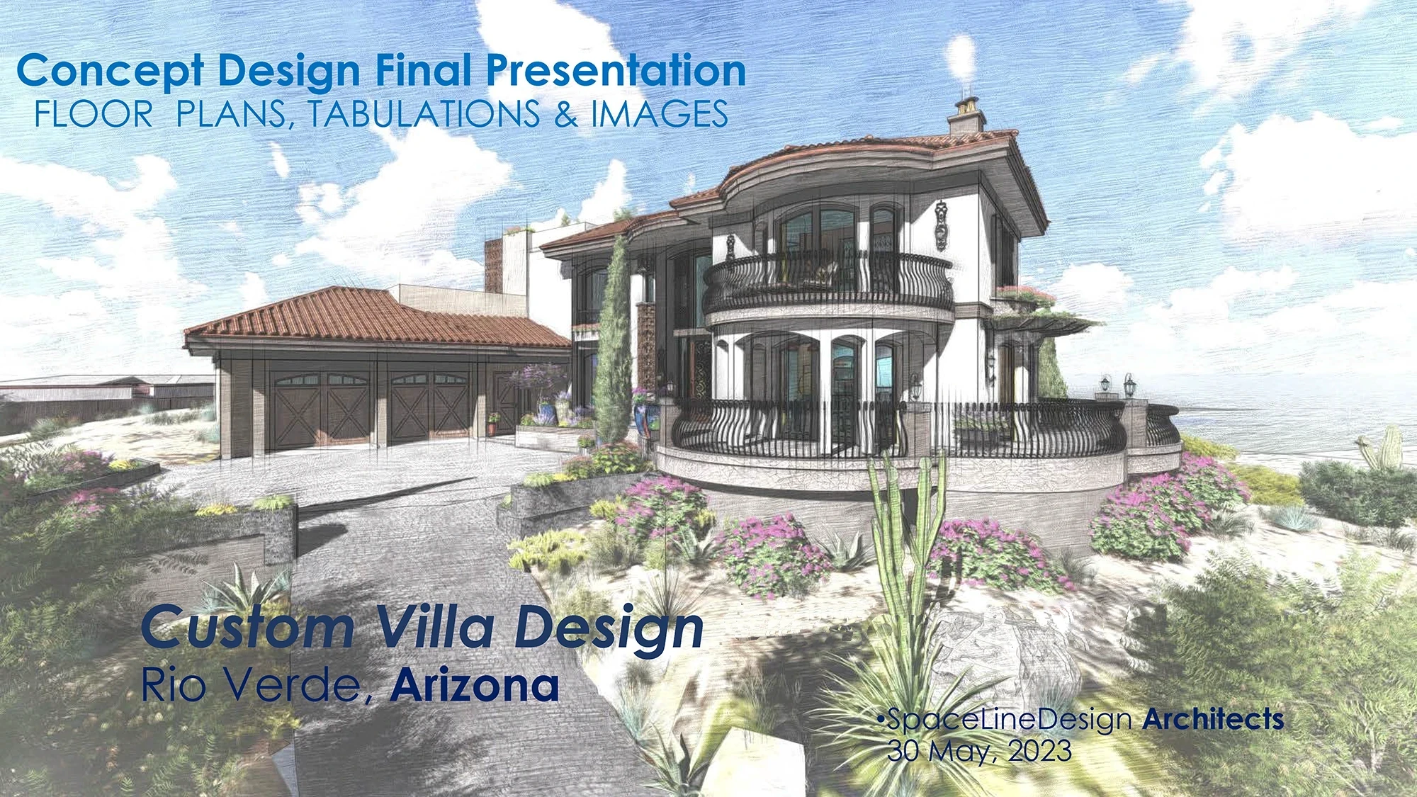 Custom villa design in Rio Verde, Arizona by SpaceLineDesign Architects.