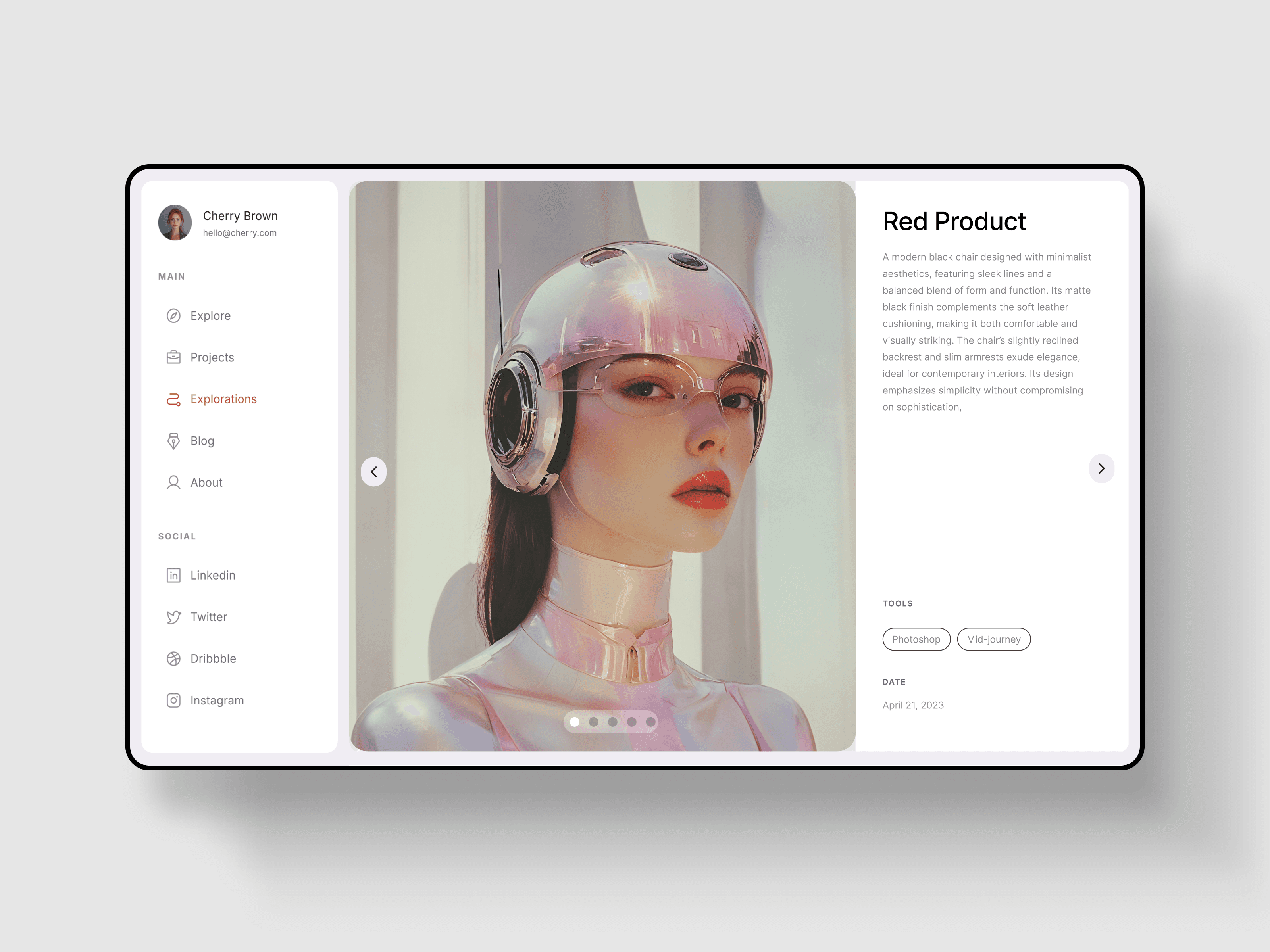 Cherfolio Framer template
