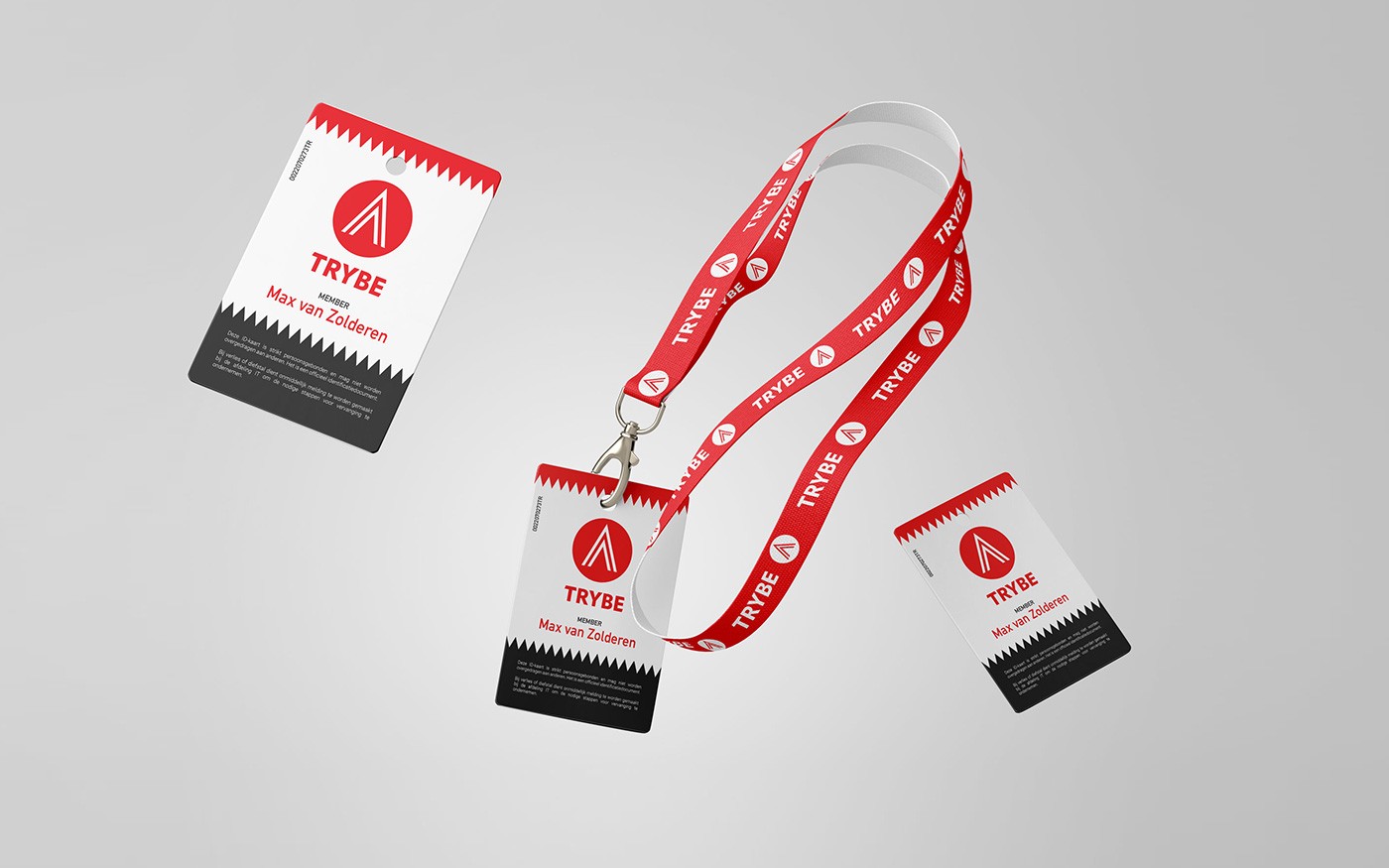 Pases de evento de la contratación de Trybe flotando en el aire