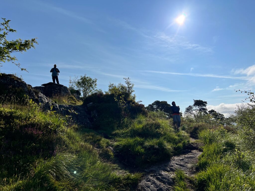 The steep rocky patch during the hike to Callander Crags
