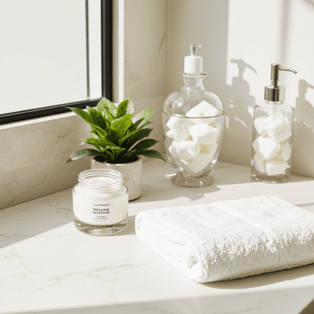 product photography of jar of peeling pads