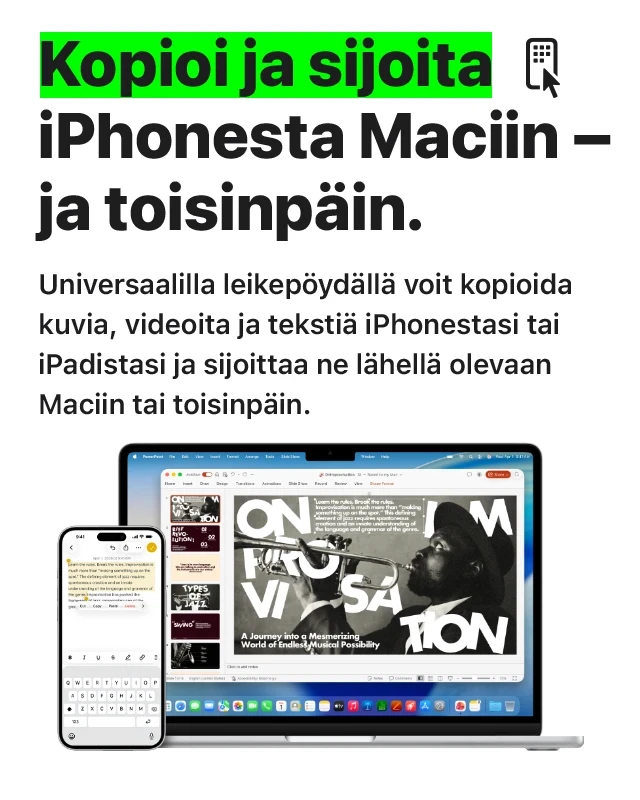 MacBook. Keskity merkitsevään. Karkota häiritsevä.