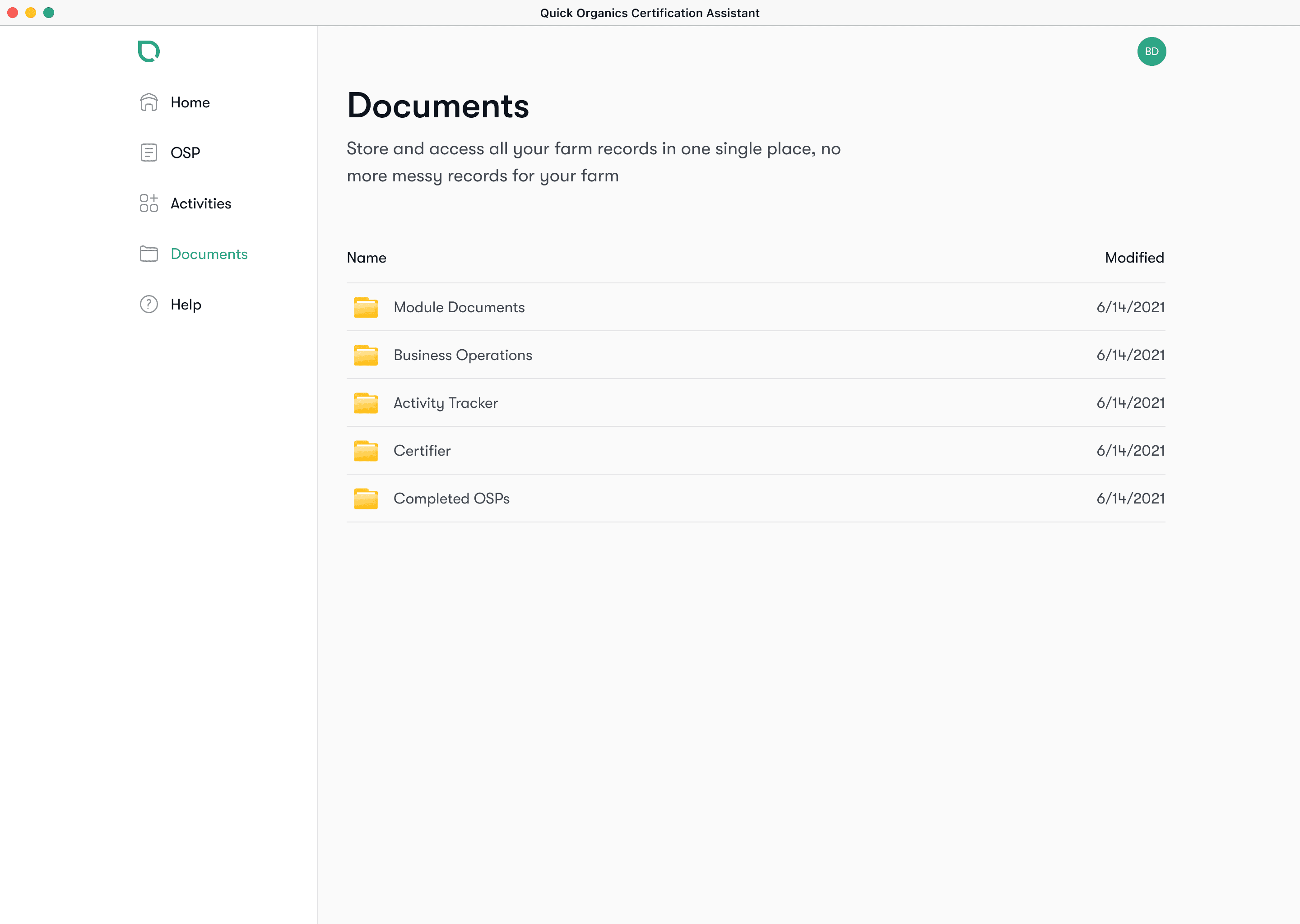 Quick Organics Document Management System