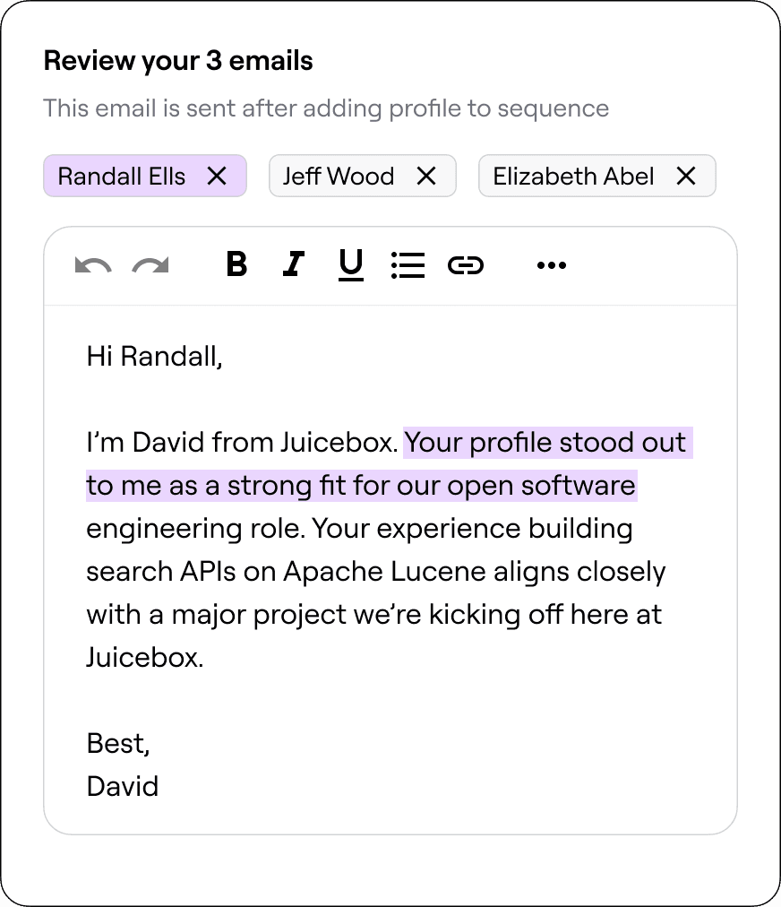 Juicebox AI Powered Email Campaigns For Recruiters
