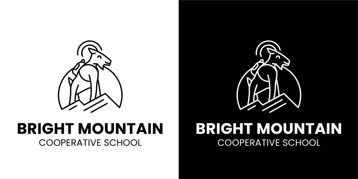 Bright Mountain Logo Black and White