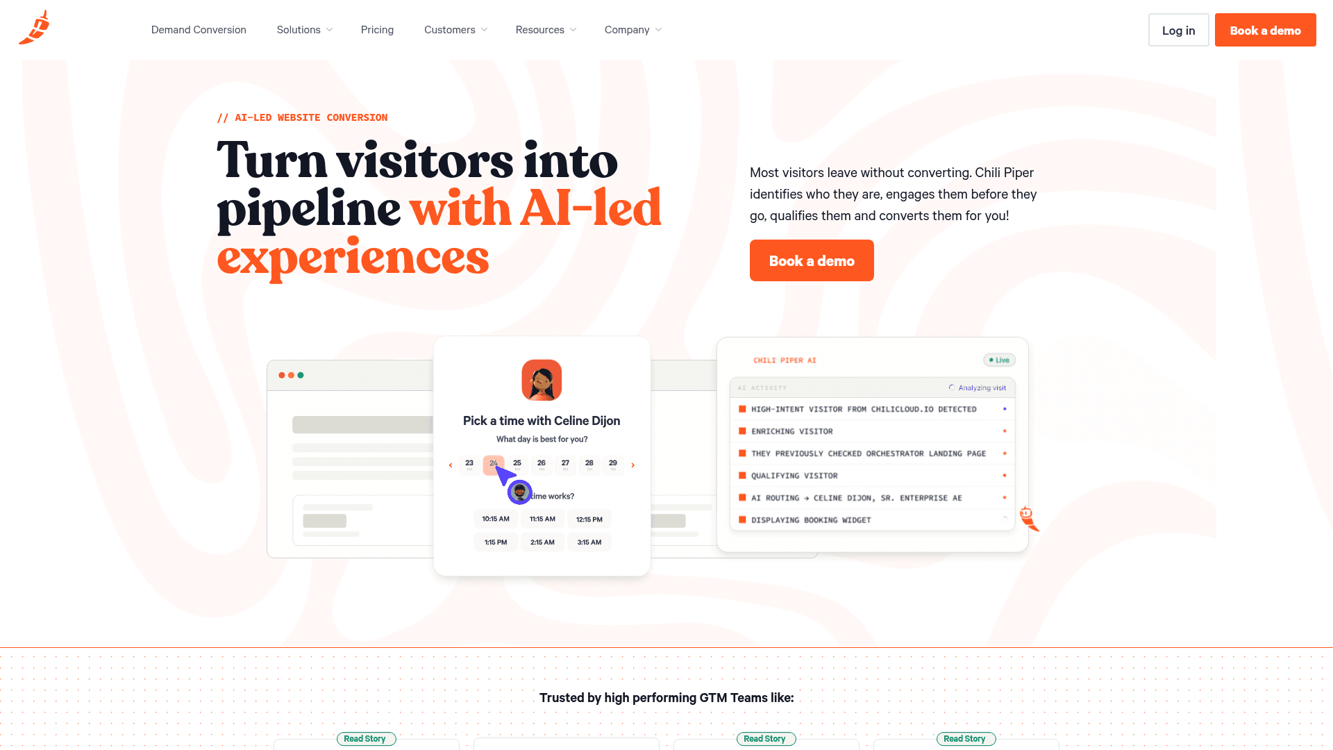 Screenshot of https://www.chilipiper.com