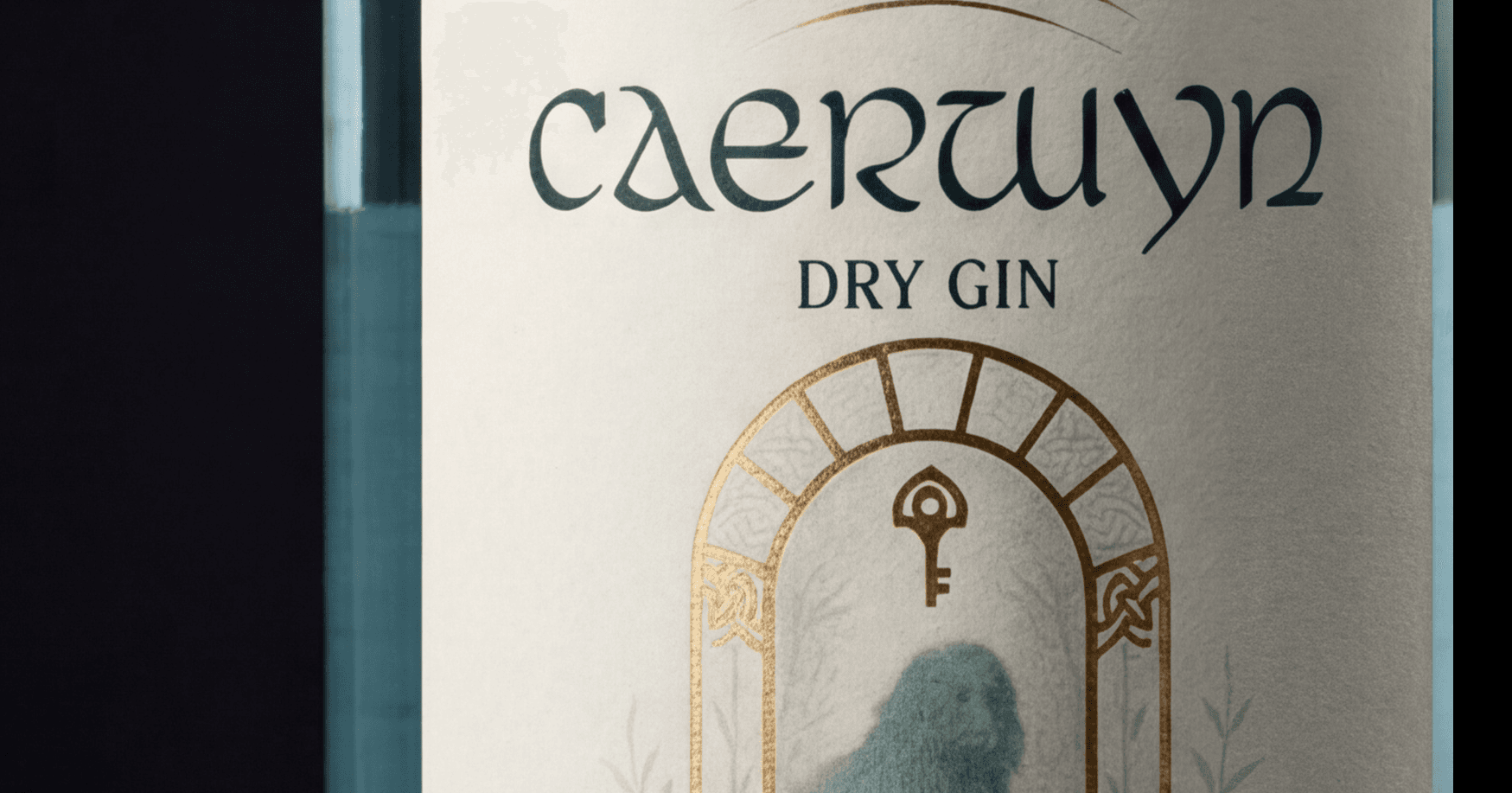 bottle lable foil close up