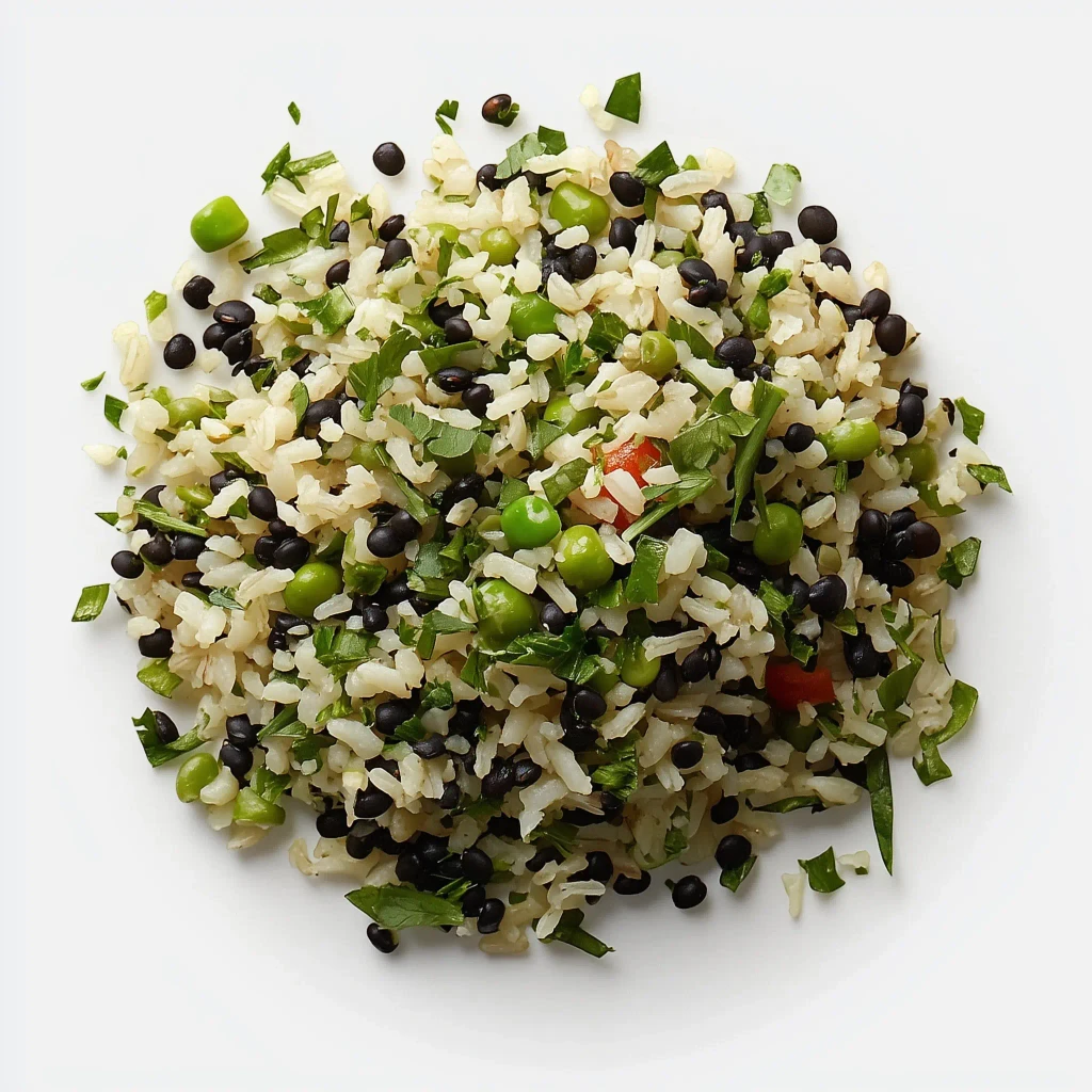 Brown Rice and Black Lentil Pilaf