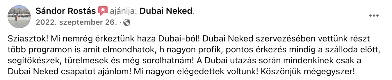 dubai utazás dubaineked vélemények