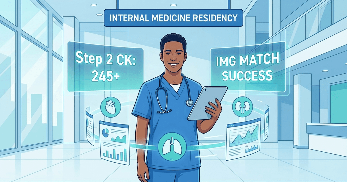 Cover: USMLE Step 2 CK Score Requirements for Internal Medicine Residency: What IMGs Need in 2026