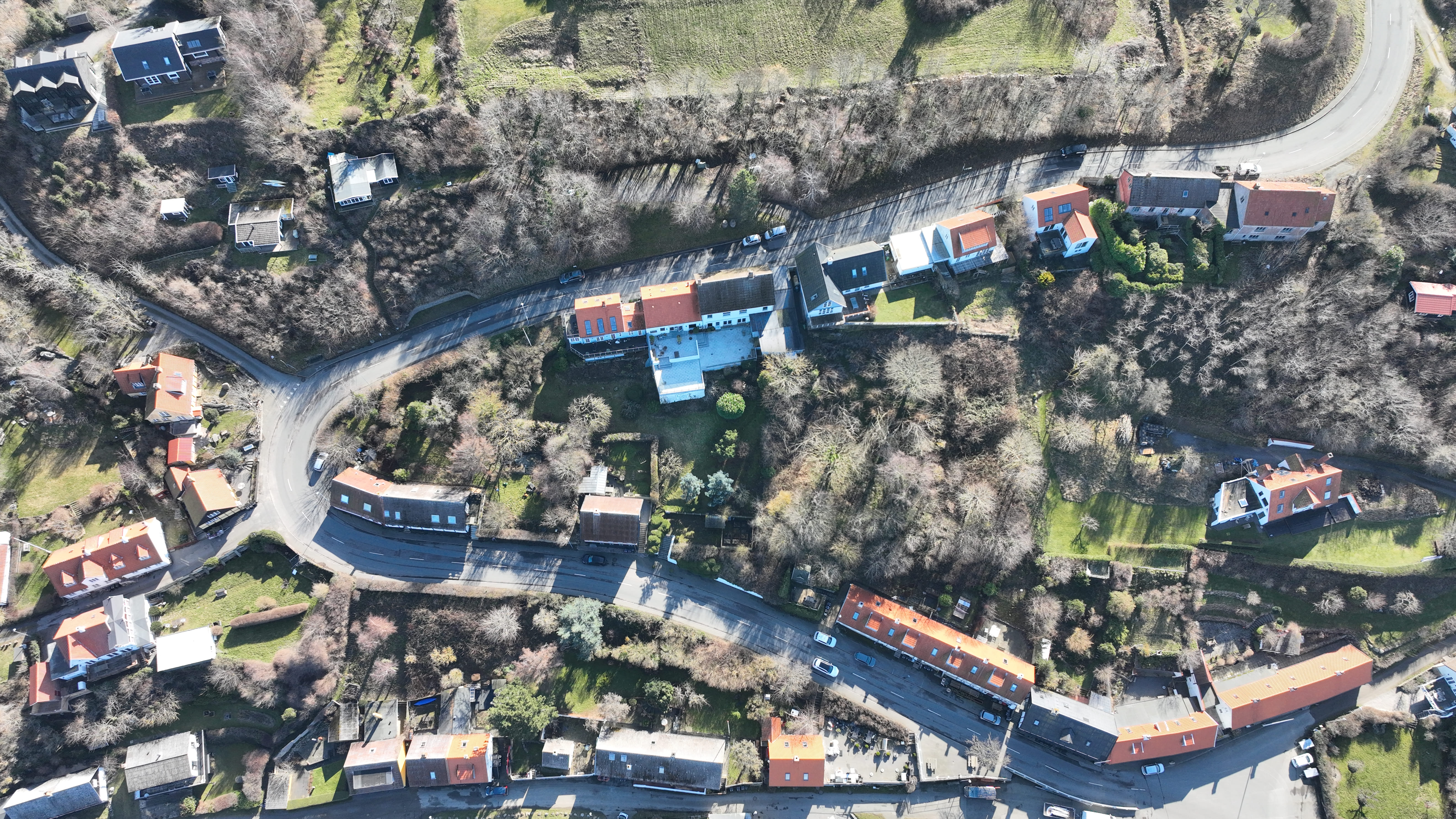 a blue square object on a wooden surface