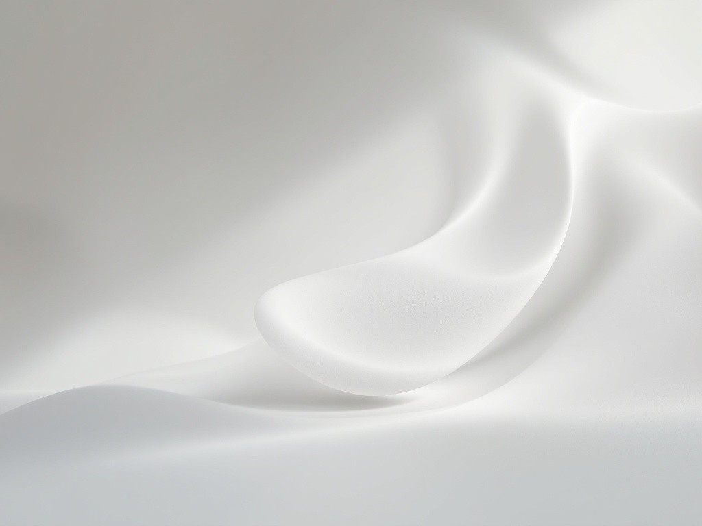 White silk fabric with soft folds and curves