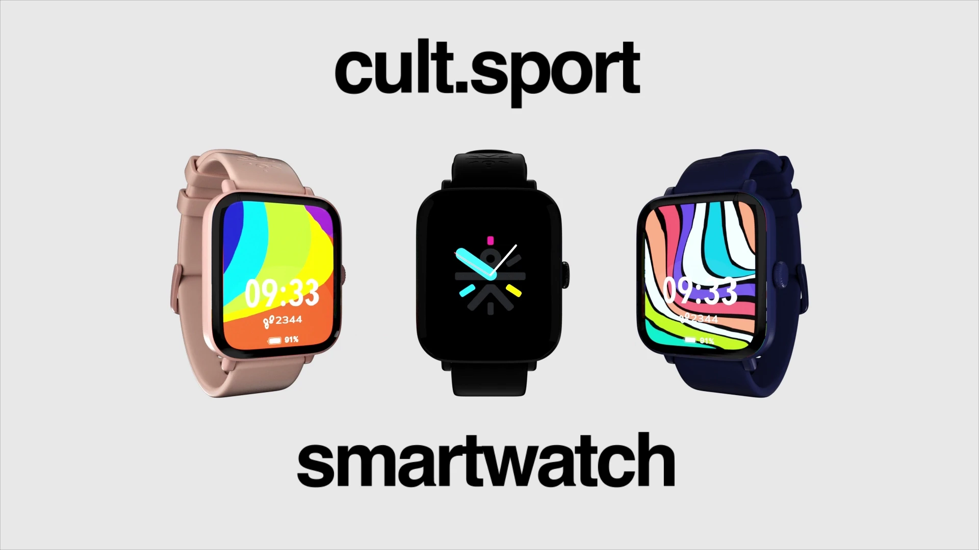 Stylized product frame from cult.sport smartwatch video created by Creative Apes