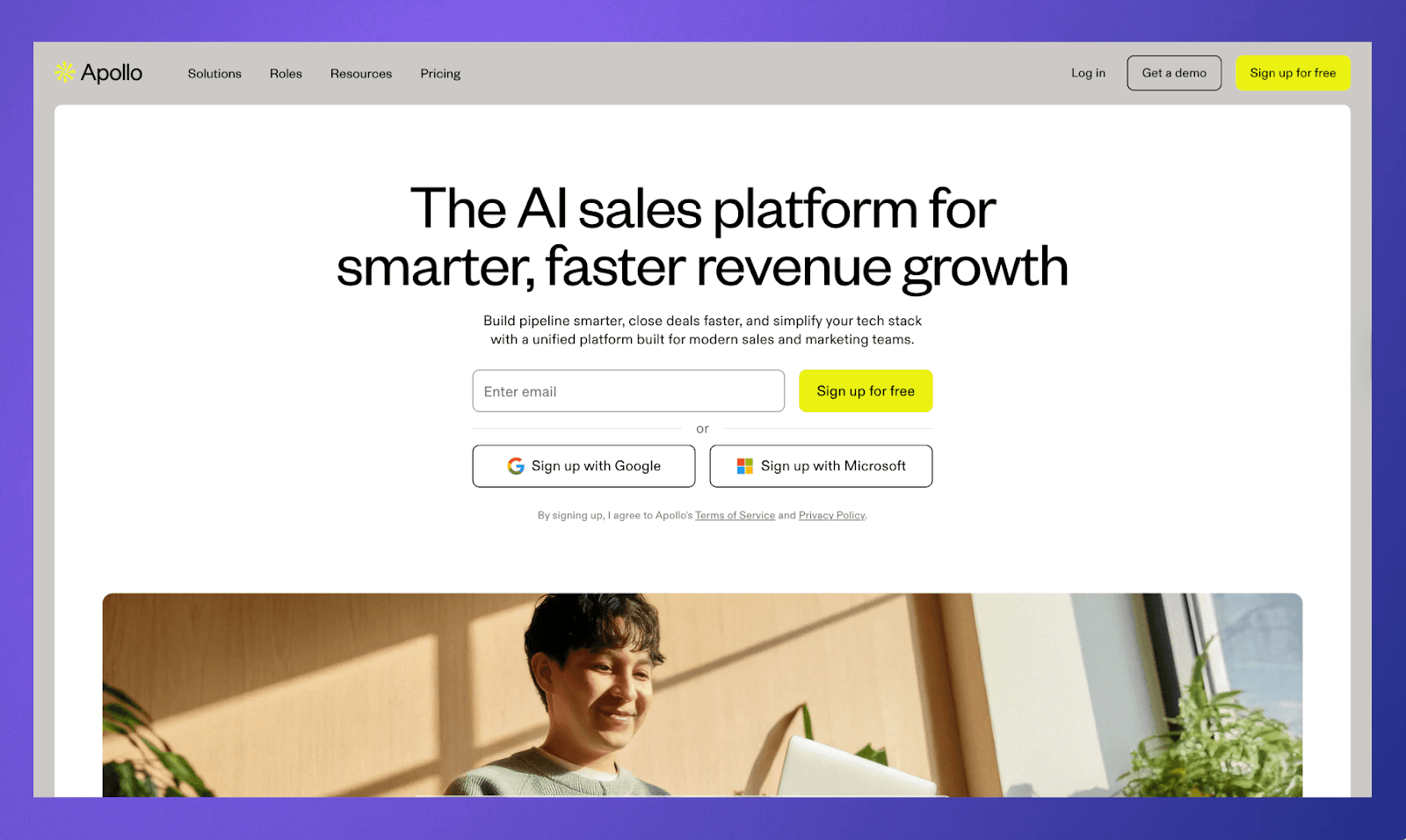 Apollo.io Homepage
