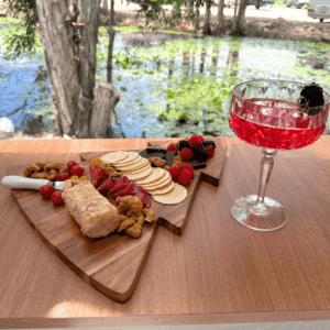 Christmas platter in campervan