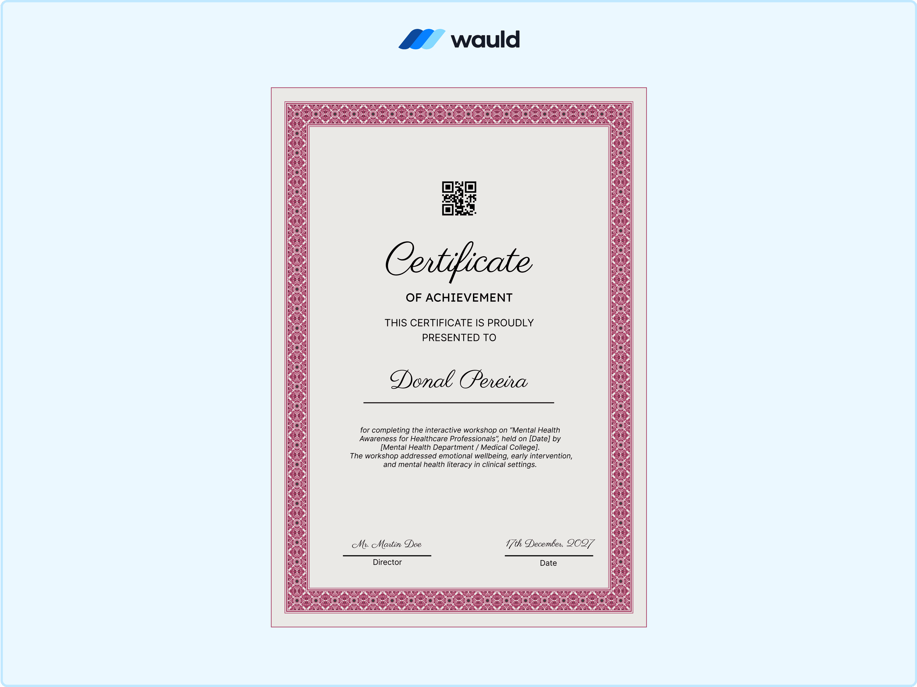 Wauld - Classy Medical Template for Achievements&nbsp;