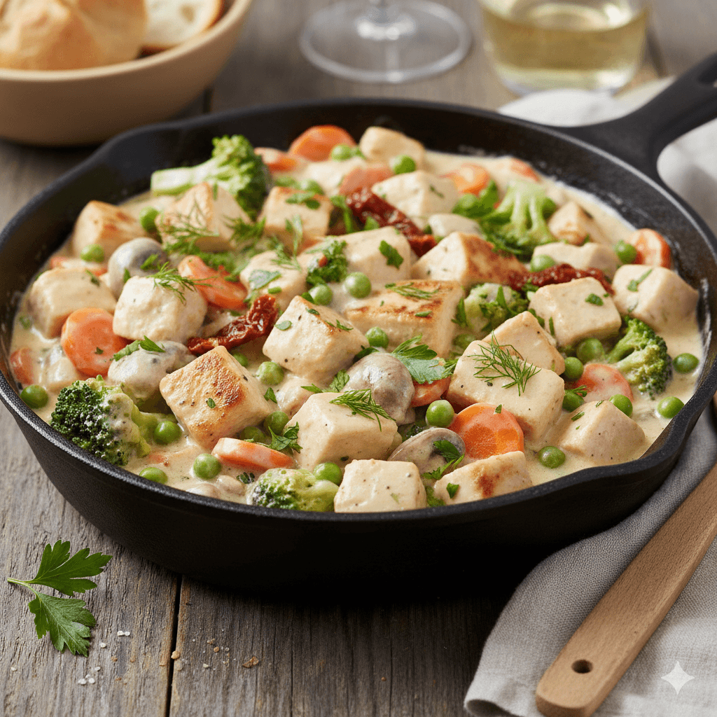 Creamy Chicken and Veggie Skillet