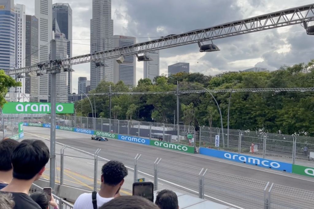 F1 Singapore track view from stand