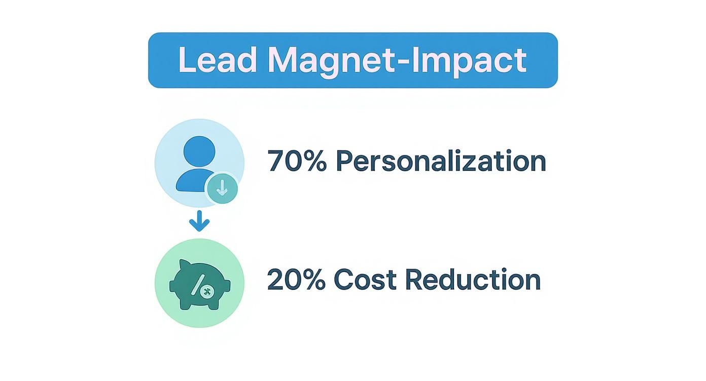 Infographic about what is a lead magnet in marketing