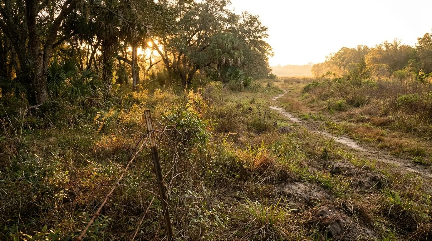Sunlit lakeside path with trees, RockN' Socials, Digital Marketing Agency.