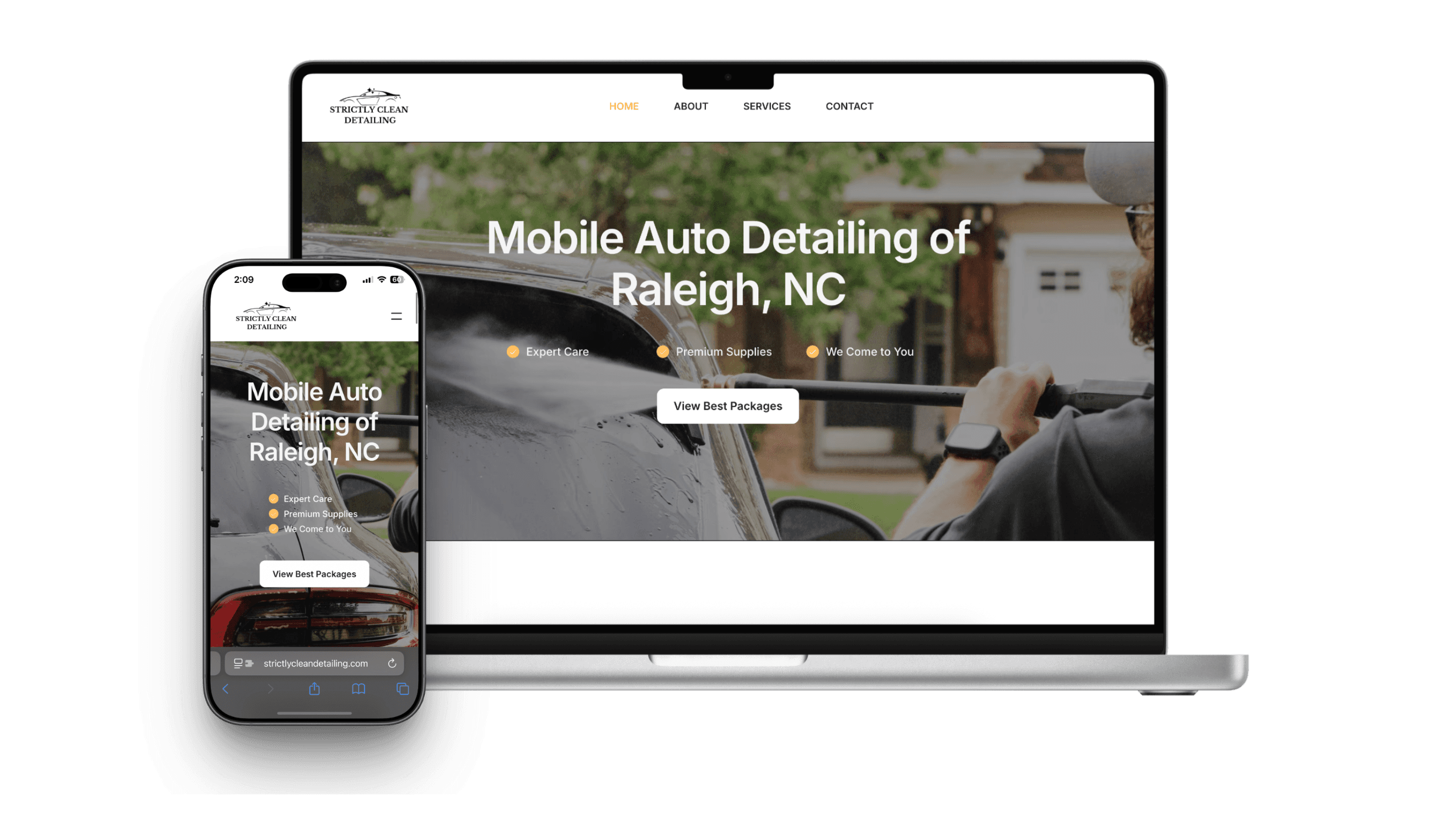 Mobile car detailer web design