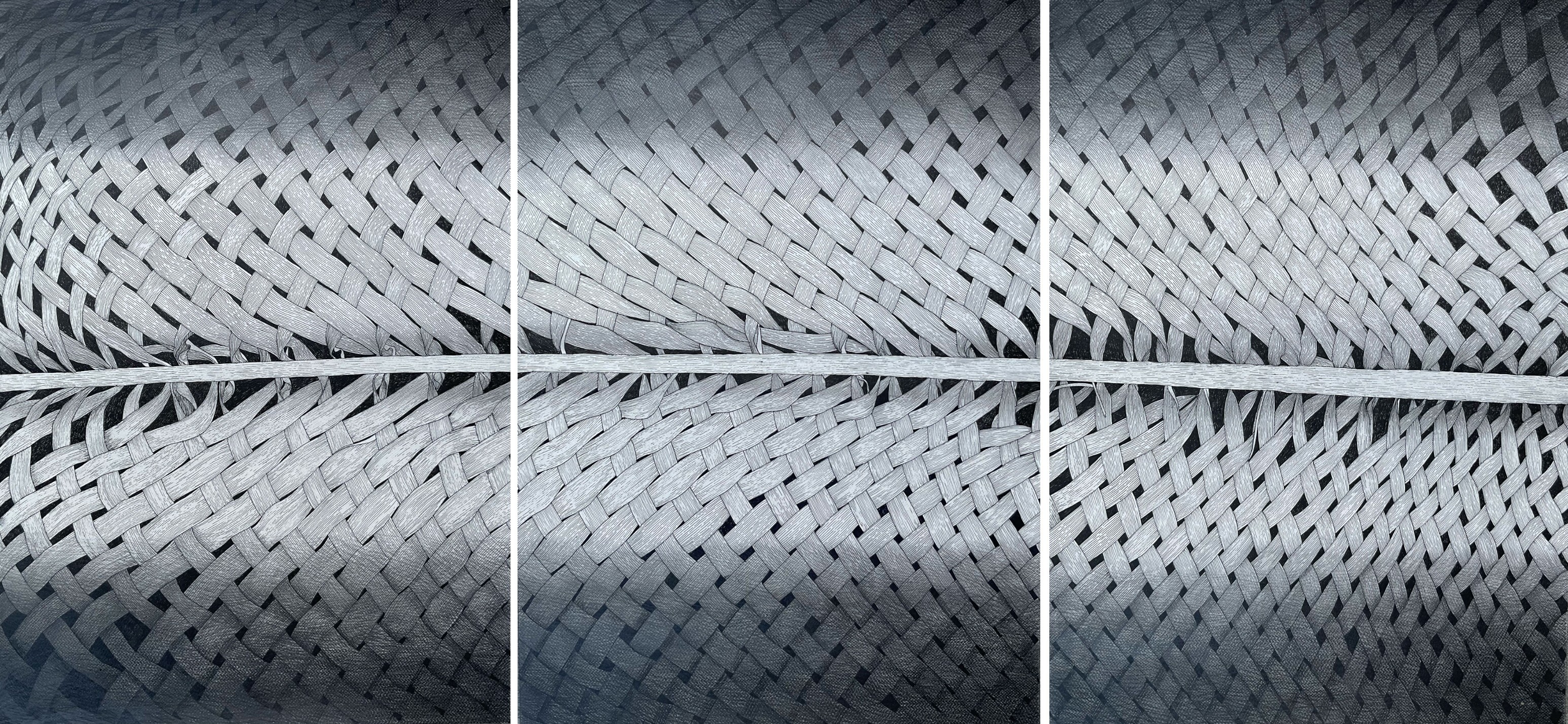 herd of sheep on road painting