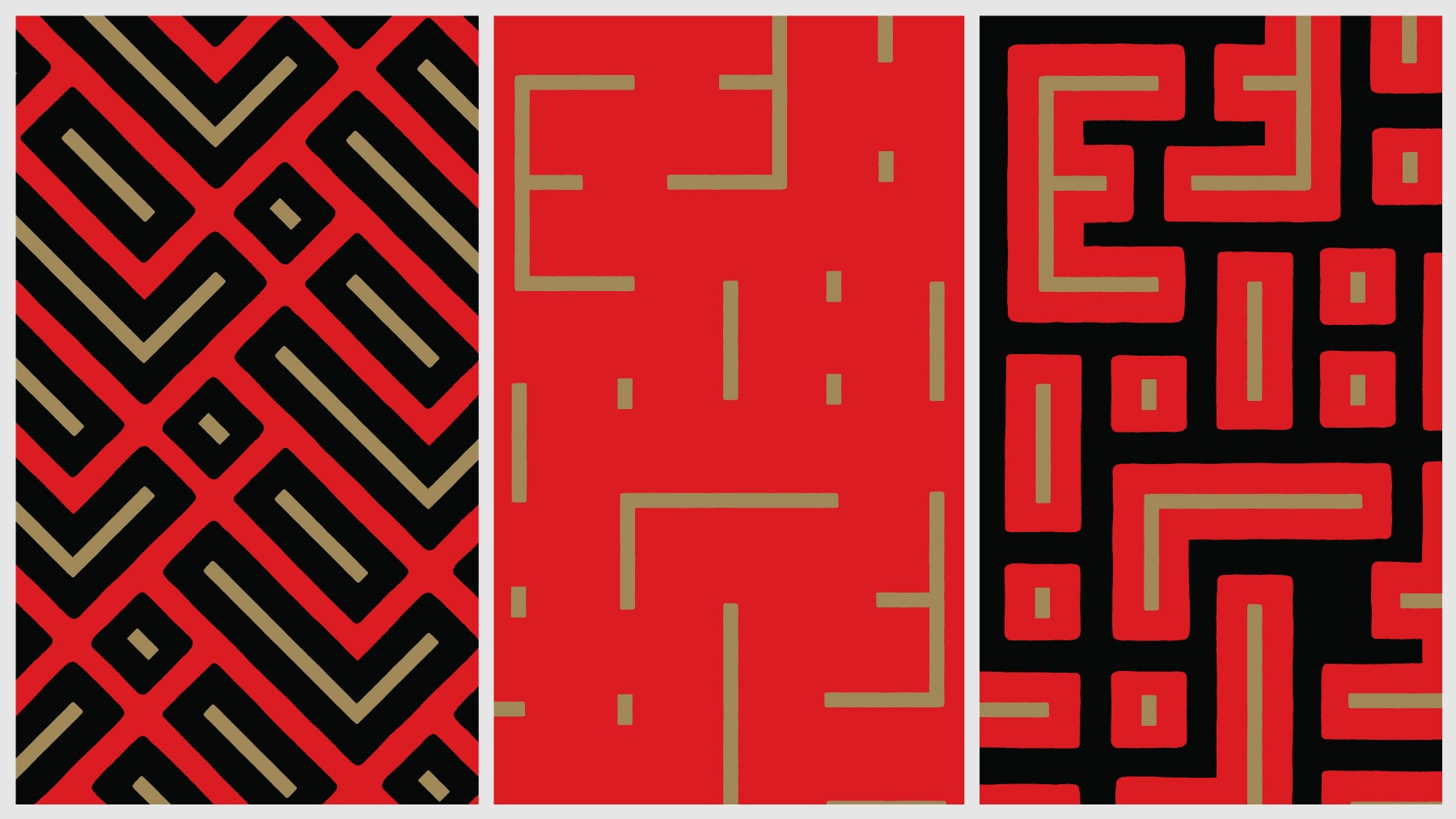 Image of pattern exploration using elements from the logo