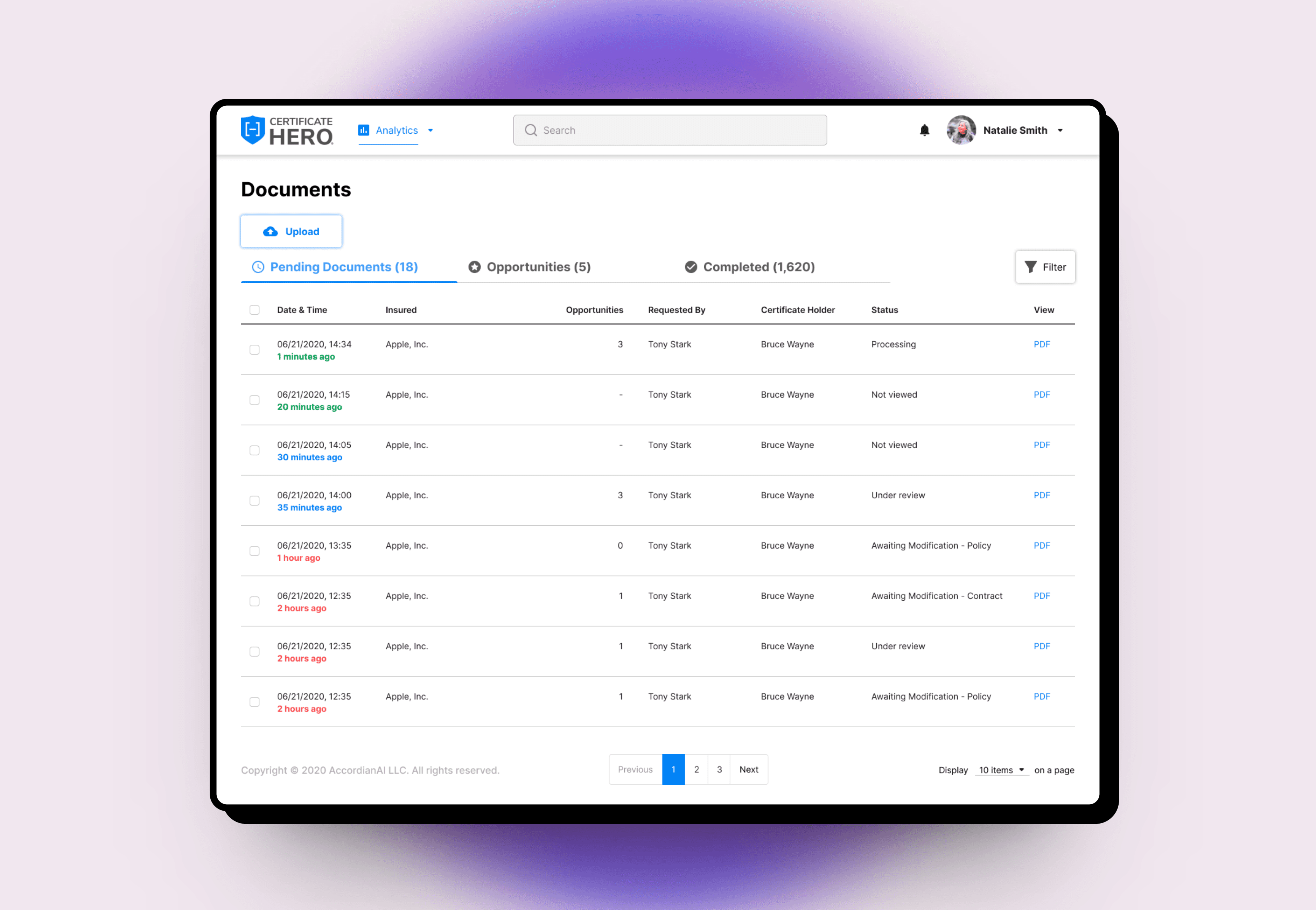 Full Dashboard with Sidebar