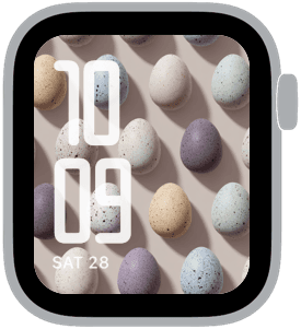 speckled eggs Apple Watch face preview 5 featuring easter and spring.