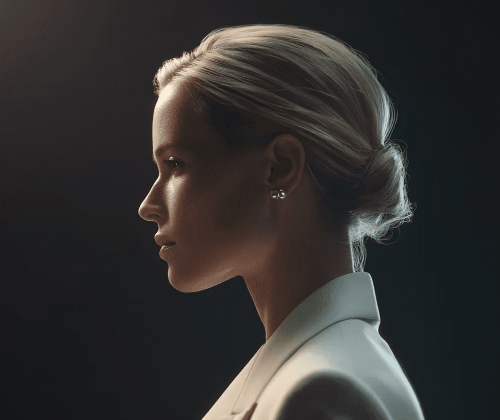 Elegant Woman Profile Portrait