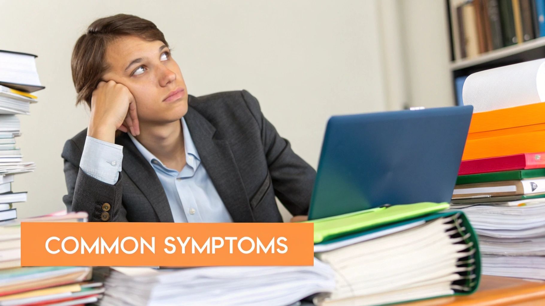 A close-up of a person's hands filling out a questionnaire with a pen, representing a self-report scale used in an ADHD assessment.