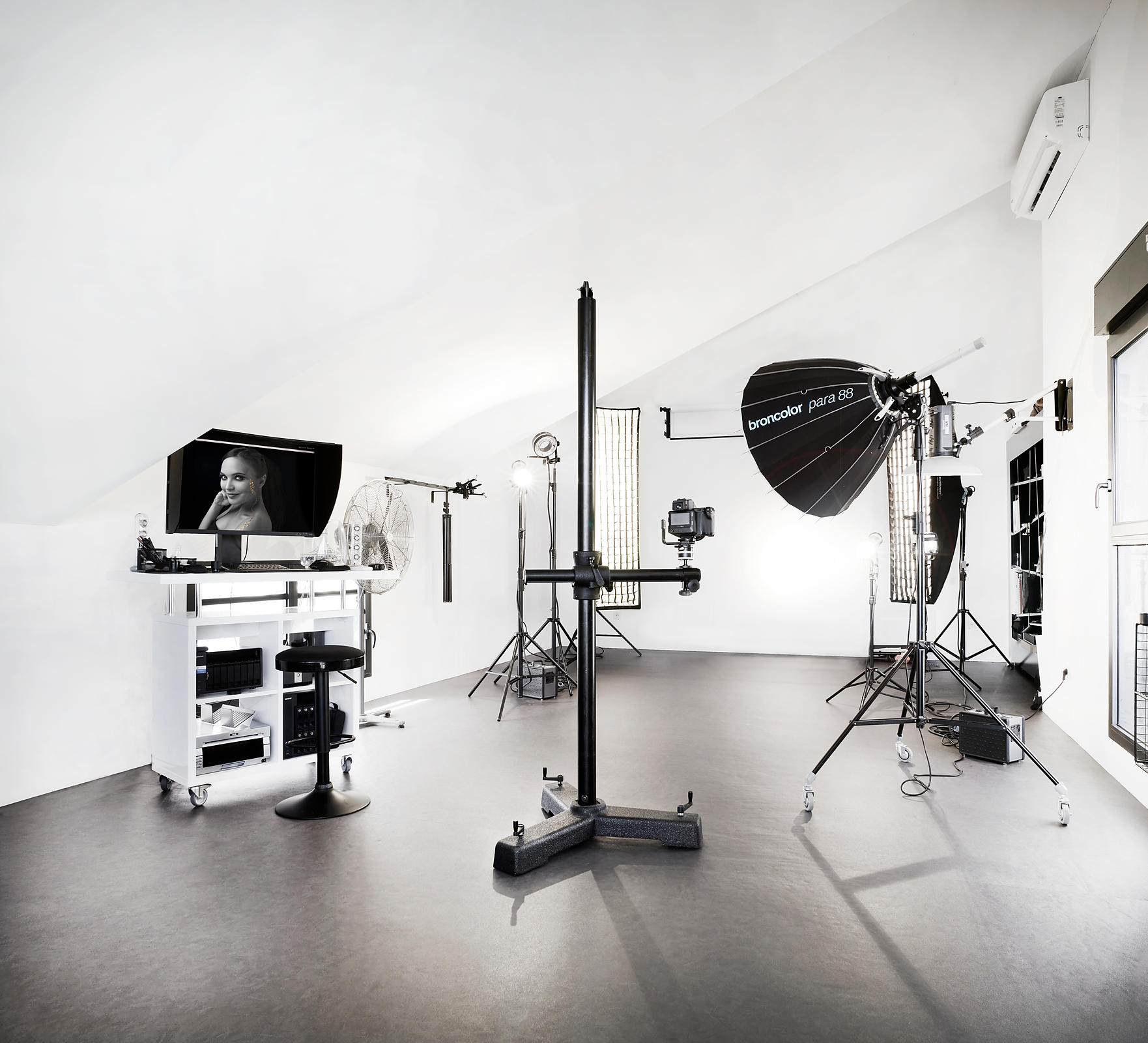 Photographer holding camera