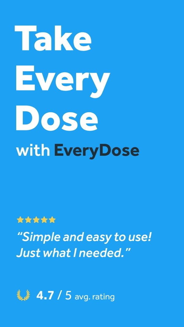 The EveryDose medication reminder app