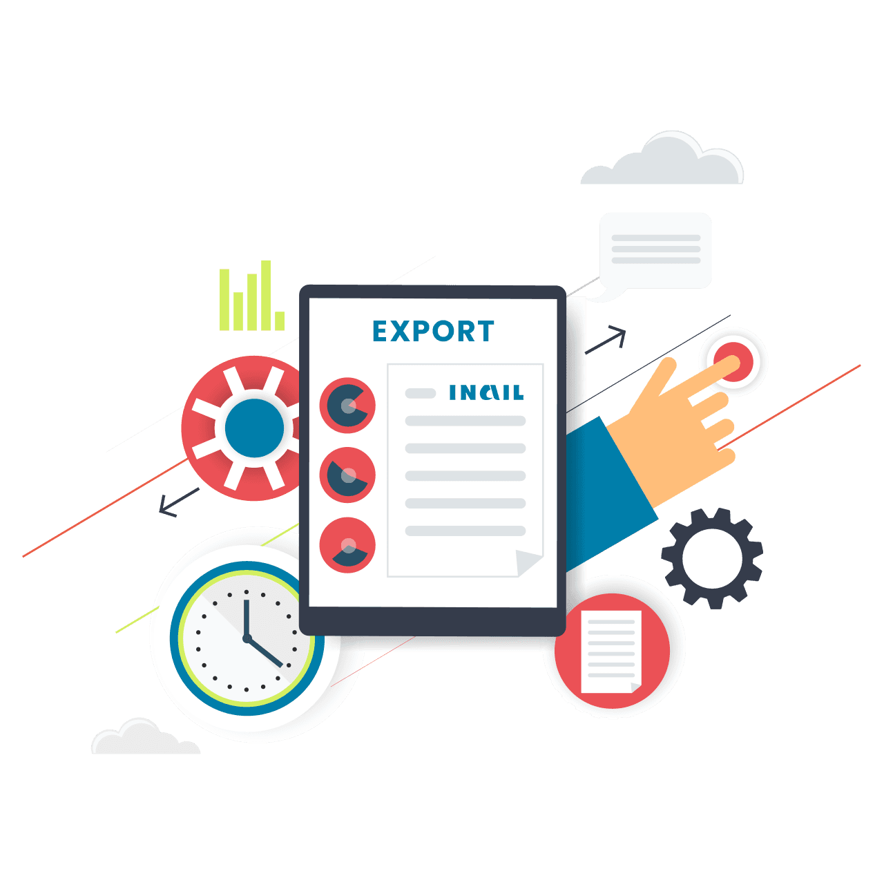 Esportazione automatica di timbrature e presenze da Fluida verso software paghe come Inaz, Centro Paghe, Team System e Job Sistemi.