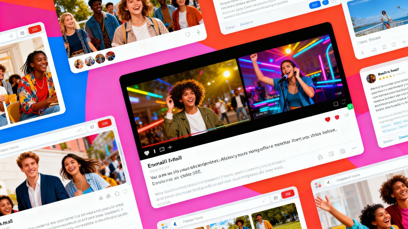 Email with images and videos