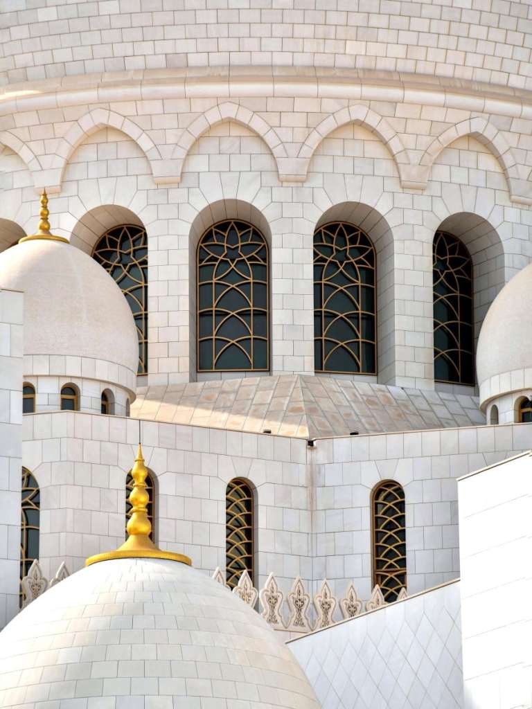 sheikh zayed grand mosque close up, abu dhabi