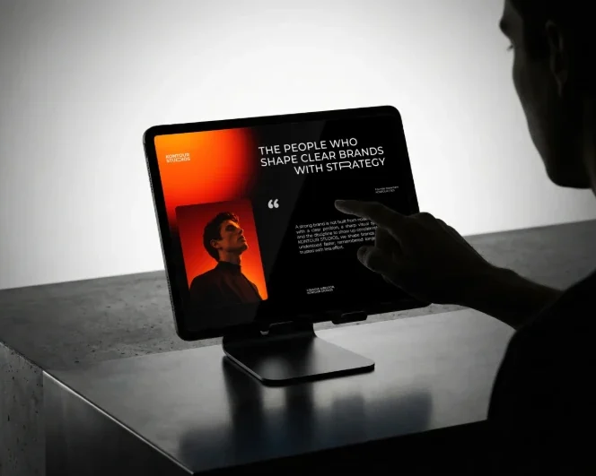 The team page on tablet
