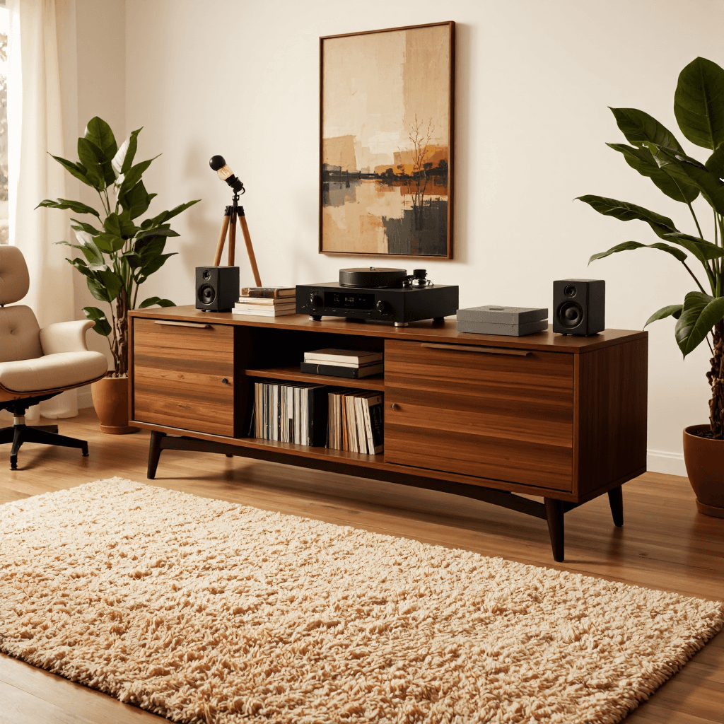 product photography of Vintage-inspired audio equipment