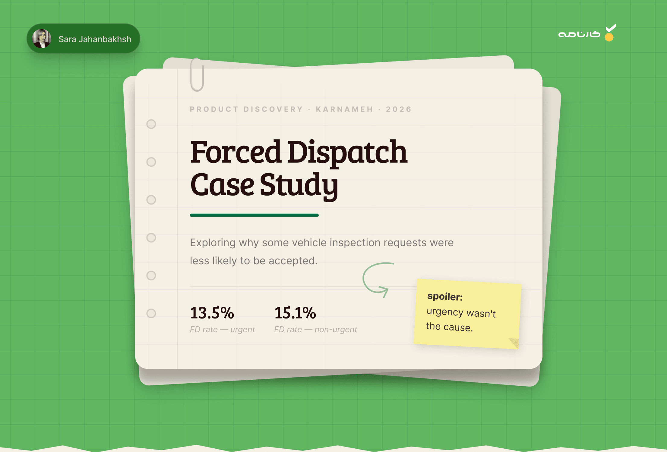 Karnameh Forced Dispatch project screen 1