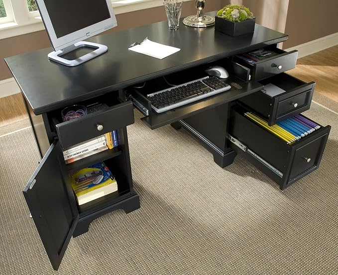 A perfect combination of sophistication and utility, the pedestal desk fits any space.