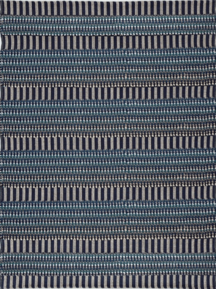 Aqua handwoven contemporary luxury rug by Karpeta - MateriaVita
