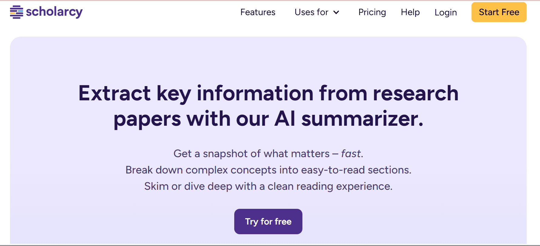 Scholarcy - AI Based Research Paper Summarizer