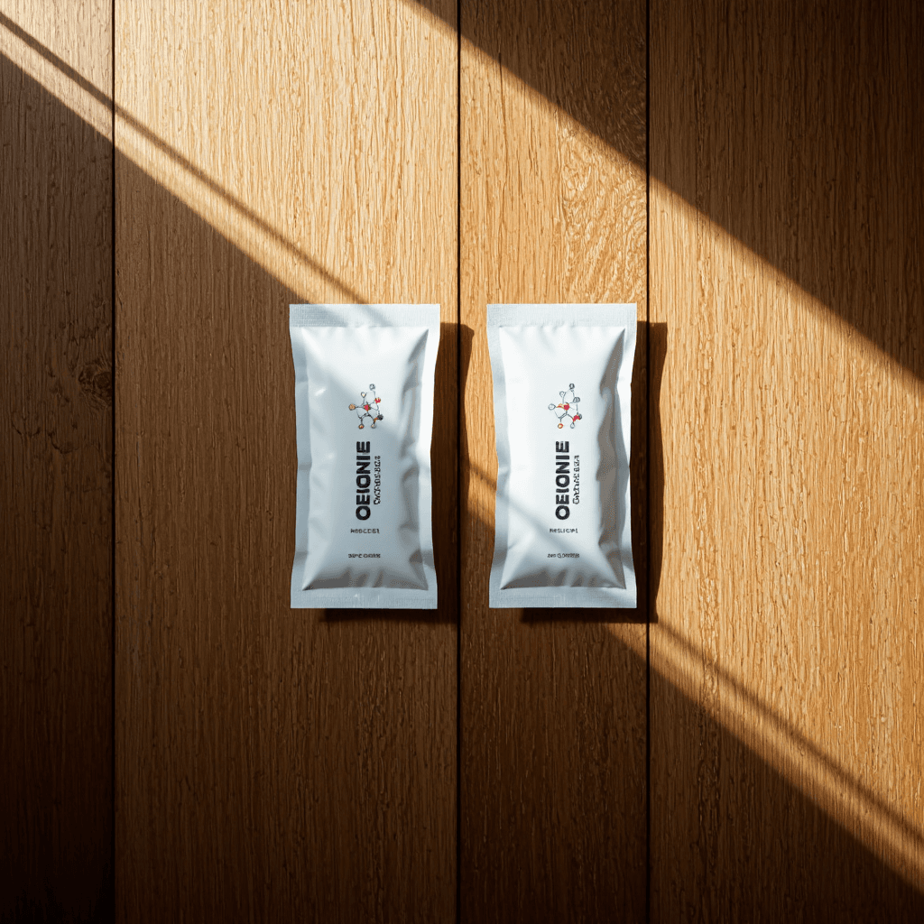 product photography of packets of dietary supplement